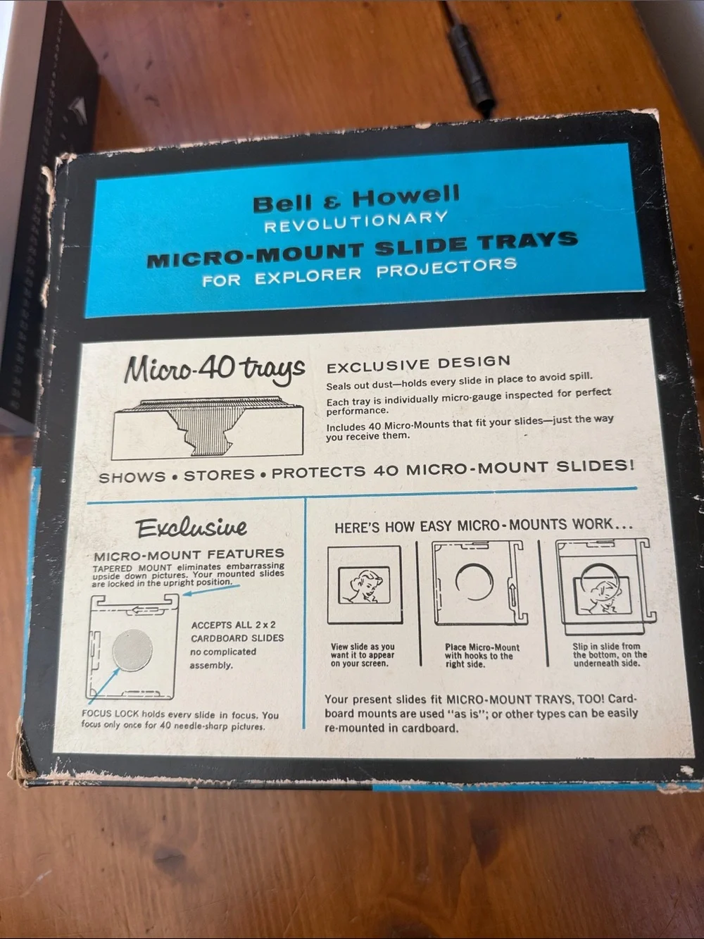 2 Vintage 60s Bell & Howell Slide Trays with Rio & Tokyo Slides